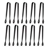 10 Pack Small Ice Tongs Sugar Tongs, Stainless Steel Mini Serving Appetizers Tongs for Party Coffee Tea Wine Bar Kitchen (Black) - Retail: $11