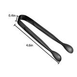 10 Pack Small Ice Tongs Sugar Tongs, Stainless Steel Mini Serving Appetizers Tongs for Party Coffee Tea Wine Bar Kitchen (Black) - Retail: $11