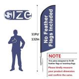 Feather Flag Pole Kit for Swooper Flag 8FT, Swooper Flag Pole Kit with Ground Spike for Feather Flags - Retail: $33