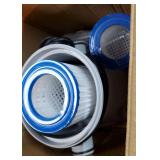 Filter Pump for Above Ground Pools, 330 GPH Flow Rate Filter for Inflatable Pool, Flow Rate Pool Filter for Inflatable Swimming Pool Crystal Clear Filter Pump with 2 Filter Cartridges