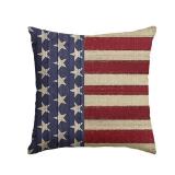 AVOIN colorlife 4th of July Patriotic Independence Throw Pillow Cover, 18 x 18 Inch Memorial Day Stripes America Flag Stars Decor Cushion Case for Sofa Couch