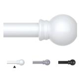 Thestoa Curtain Rods For Windows 48 To 84-92 Inch, White, Stainless Steel Rods For Bedroom, Living Room, Kitchen, Farmhouse, Outdoor