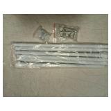 Thestoa Curtain Rods For Windows 48 To 84-92 Inch, White, Stainless Steel Rods For Bedroom, Living Room, Kitchen, Farmhouse, Outdoor