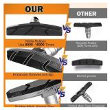 Alritz Bike Brake Pads Set, 6 PCS Road Mountain Bicycle V-Brake Blocks Shoes With Hex Nut And Shims, No Noise No Skid, 70mm, For Front And Back Wheel (Black)