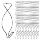 Hotop Drop Ceiling Clips Hanging Suspended Ceiling Hooks For Classrooms, Office, Party, Home And Wedding Decoration(Silver,96 Pcs)