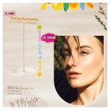 Zynzthos Necklace Holder Stand Organizer with Tray - Gold Jewelry Organizer with 18 Hooks Necklace Tree, Small Necklace Hanger & Ring Holder, Multifunctional Storage Earrings, Lipstick, Watches