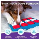Outward Hound by Nina Ottosson Dog Brick Treat Puzzle Enrichment Toy, Level 2 Intermediate Game, Blue