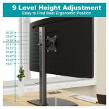 MOUNT PRO Vertical Single Monitor Stand for Max 42 Inch/26.4lbs Ultrawide Screen, Freestanding Desk Mount With Swivel, Tilt, Rotation, 28.35 Inch Tall, VESA 75x75/100x100