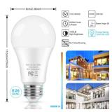 LED Light Bulbs, 100 Watt Equivalent A19, 13W 5000K Daylight White 1500 Lumens Non-Dimmable Bright E26 Edison Medium Screw Bulbs for Home Bedroom Kitchen Living Room Office Lamp, 4-Pack