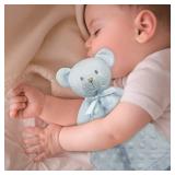 Pro Goleem Teddy Bear Lovey Baby Security Blanket for Boys and Girls Unisex Soft Lovie Baby Gifts for Newborn Toddler Snuggle Toy Stuffed Animal Blue 16 Inch