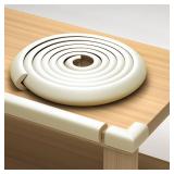 Furniture Edge and Corner Guards | 20.4ft Protective Foam Cushion | 18ft Bumper 8 Adhesive Childsafe Corners | Baby Child Proofing Set NonToxic and Safe for Table, Fireplace, Countertop | White