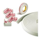 Furniture Edge and Corner Guards | 20.4ft Protective Foam Cushion | 18ft Bumper 8 Adhesive Childsafe Corners | Baby Child Proofing Set NonToxic and Safe for Table, Fireplace, Countertop | White