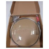 Clatine Glass Lid for Frying Pan, 10.25 In Tempered Replacement Cover Compatible with All inches / 26cm Cookware Skillets, Round Cast Iron, Aluminium, Stainless Steel Pans &Pots, Silvery Knob