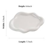 MDFAYE Jewelry Dish Trinket Tray for Women, Ring Dish Holder, Unique Cloud Shape Ceramic Plate Cute Things Vanity Aesthetic Room Decor Mother
