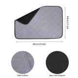 2 Pack Guinea Pig Cage Liners Washable Pee Pads Training Pads, Reusable Pee Pads Non Slip Absorbent Mat for Small Animals, Cats, Rat, Dogs, Bunny(23.6 x 17.3 Inch)