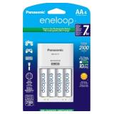 Panasonic K-KJ17MCA4BA Advanced Individual Cell Battery Charger Pack with 4 AA eneloop 2100 Cycle Rechargeable Batteries