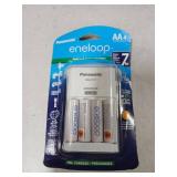 Panasonic K-KJ17MCA4BA Advanced Individual Cell Battery Charger Pack with 4 AA eneloop 2100 Cycle Rechargeable Batteries