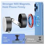 GETNEW Magnetic Phone Holder for Car, 360° Position Suction Cup Phone Mount, Foldable Vacuum Magnetic Phone Stand for i-Phone 16/15/14/13/12 All Phones