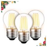 BlueStars G45 E26 Edison LED Filament Globe Bulb 120V 5W (60 Watt Equivalent), 2700K Warm White Light 550lm Non-Dimmable for Indoor Outdoor Holiday Home Decoration - 3 Packs