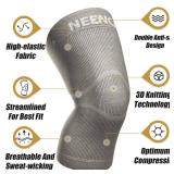 NEENCA Ultra-thin Knee Sleeve for Knee Pain, Lightest Knee Compression Sleeve with Graphene Ions Infused Fabric for Pain Relief, Swelling, Arthritis, Poor Circulation, Running, Sport- FSA/HSA Approved