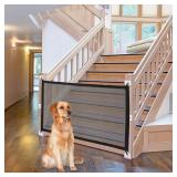 NWK Magic Dog Gate for Stairs Pet Gate for The House Providing a Safe Enclosure for Pets to Play and Rest, 6 Hooks Design (30