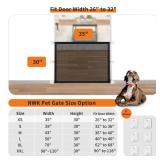 NWK Magic Dog Gate for Stairs Pet Gate for The House Providing a Safe Enclosure for Pets to Play and Rest, 6 Hooks Design (30