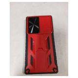 FNTCASE for Samsung Galaxy S23-Ultra Case: Military Grade Drop Proof Protection Mobile Cover with Kickstand | Matte Textured Rugged Shockproof TPU Red 6.8 inches