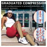 Ailaka Medical Compression Socks with Zipper, Knee High 15-20 mmHg Compression Socks for Women Men, Open Toe Support Socks for Varicose Veins, Edema, Recovery, Pregnant, Nurse