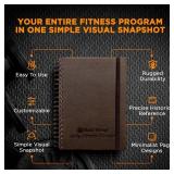 SaltWrap Daily Fitness Planner - Gym Workout Training Log, Weightlifting Exercise Journal, and Food/Diet Tracker - Daily and Weekly Pages, Goal Tracking, Spiral-Bound, 7 x 10 inches