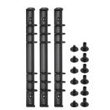 PATIKIL A5 6-Hole Ring Binder Mechanisms, 3 Set Binder Spines Replacement, Black