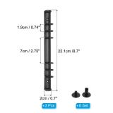 PATIKIL A5 6-Hole Ring Binder Mechanisms, 3 Set Binder Spines Replacement, Black