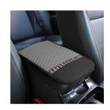 Bling Leather Car Center Console Cover, Car Center Console Protector With Glossy Crystal Rhinestone, Universal Waterproof Car Armrest Seat Box Cover For Most Car, Vehicles, SUVs, Trucks (Gray)