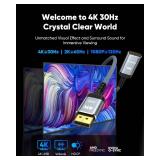 Highwings 4K Display Port to HDMI Adapter, Uni-Directional DP 1.2 Computer to HDMI 2.0 Screen, Display Port to HDMI Adapter (Male to Female), SR Anti-Break, No Latch, for Dell HP AMD NVIDIA, Passive