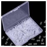 300 Pieces Rubber Band S Clips Loom Band Clips Plastic Connectors Refills for Loom Bracelets (Clear)