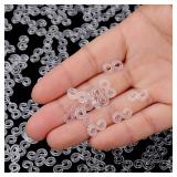 300 Pieces Rubber Band S Clips Loom Band Clips Plastic Connectors Refills for Loom Bracelets (Clear)