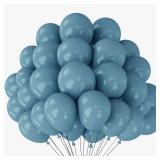 Slate Blue Balloons 12 Inch 50 Pcs Baby Shower Party Balloons Happy Birthday Decoration Gender Reveal Wedding Balloons