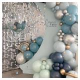 Slate Blue Balloons 12 Inch 50 Pcs Baby Shower Party Balloons Happy Birthday Decoration Gender Reveal Wedding Balloons