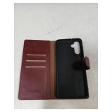 SUANPOT for Samsung Galaxy A13 5G Wallet case with RFID Blocking Credit Card Holder,Flip Book PU Leather Protective Cover Women Men for Samsung A13 Phone case(Wine Red)