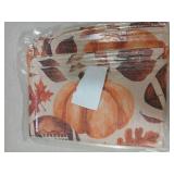 AnyDesign Fall Placemats Watercolor Pumkin Foorball Leaves 12 x 18in 4pk