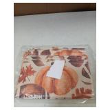AnyDesign Fall Placemats Watercolor Pumkin Foorball Leaves 12 x 18in 4pk