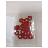 Aluminum Flat Washers Red 20pk