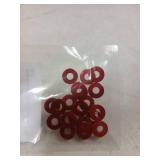 Aluminum Flat Washers Red 20pk