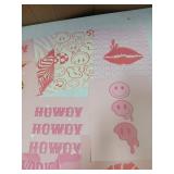 Any Design Pink Preppy Wall Art Prints 9 Sheets 8 x 10in