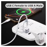 USB to USB C Adapter for iPhone 16 Charger 5Pack,USBC Female to A Male OTG Type C Converter for Apple Watch Ultra iWatch 7 8 9 10,iPhone 15 14 13 Plus Pro Max,AirPods,iPad,Car,Samsung S24