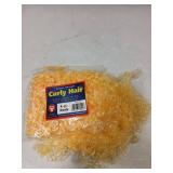 Hygloss Products Fake Curly Hair - Great for All Types of Arts and Crafts - Easy to Apply - Blonde - 4 oz Pack