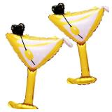 2Pcs Martini Balloon for Party Decoration, Martini Decor Balloons Martinis Bachelor Decoration Drink Foil Balloons for Birthday Wedding Bachelor Parties