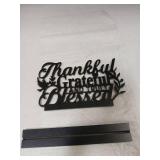 Geetery Inspirational Table Art Wooden Sign Inspirational Home Decoration Motivational Table Centerpieces for Home Kitchen Office Faith Gifts(Thankful)