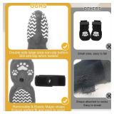 Anti Slip Dog Socks with Grippers for Hardwood Floors, Dog Shoes for Hot/Cold Pavement, Boots & Paws Protectors to Prevent Licking, Traction Booties for Senior Small Large Dogs