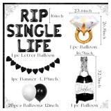LaVenty Rip Single Life Bachelorette Party Decoration Gothic Bachelorette Party Decorations Bachelorette Engagement Wedding Party