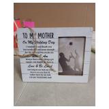 Gift for Mom On Wedding Day, 4X6 Rustic Wooden Picture Frame, Record Photo Frame, Mother of the Bride Gift, Mother of the Groom Gift, Thank You Gift for Mom, Wedding Gift for Mother
